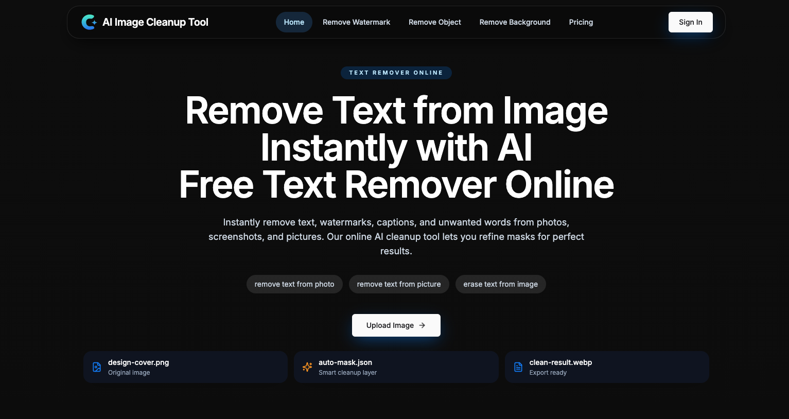 Remove Text from Image